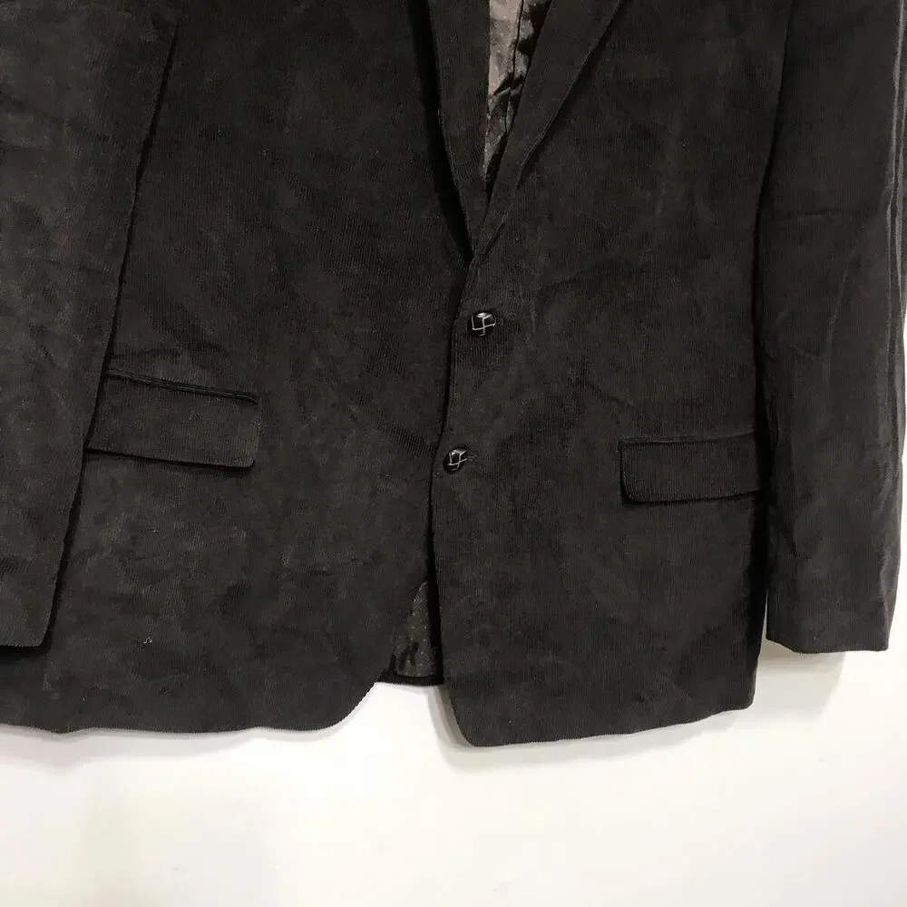 Chaps Corduroy Elbow Patches Blazer Mens 42 R Sport Coat Jacket 2 Button Brown